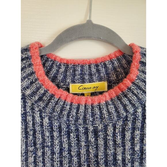 Circus NY Chunky Blue Orange Cableknit Ski Sweater NWT, Women's Medium - Picture 2 of 4